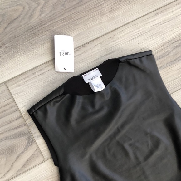 🖤NWT Vegan Leather Mini Dress - Picture 7 of 9